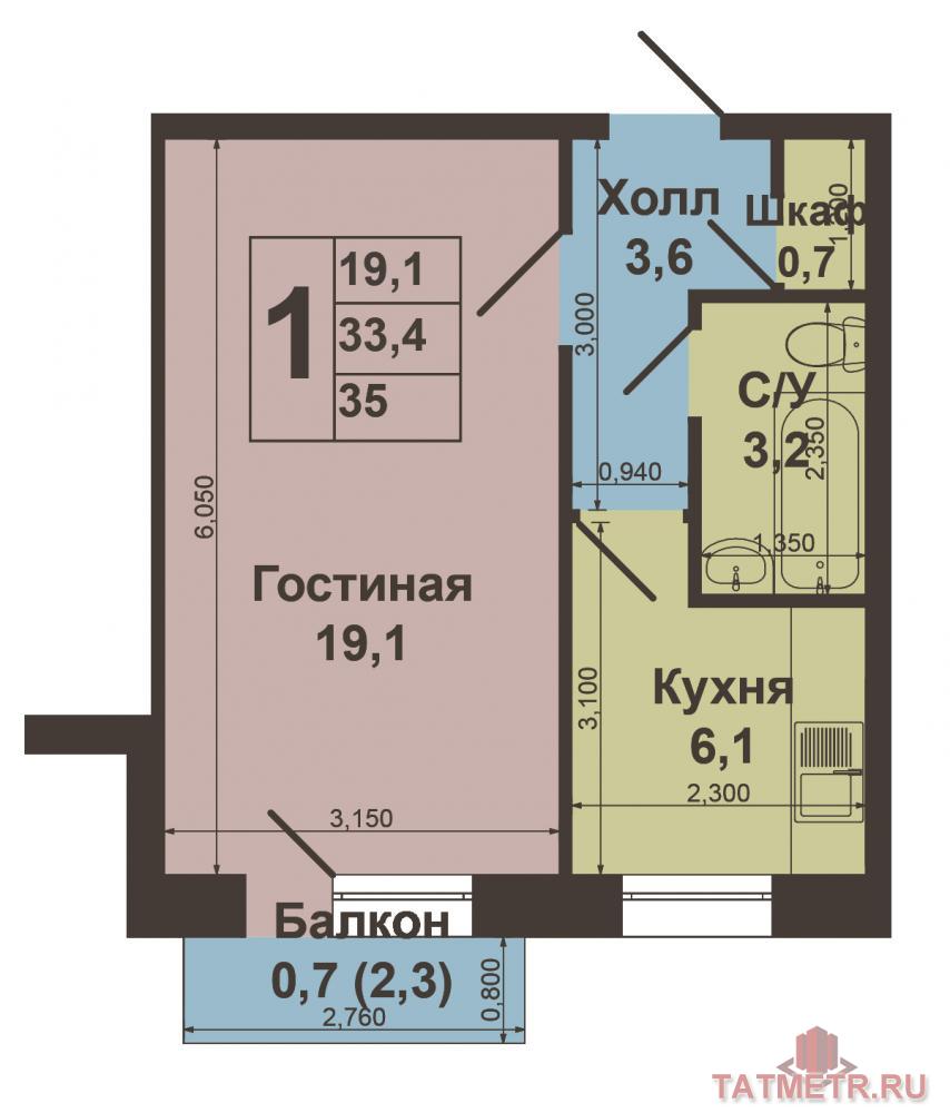 Продажа / Квартиры, Казань, Назарбаева улица, 2 790 000 ВАХИТОВСКИЙ район, ул.НУРСУЛТАНА НАЗАРБАЕВА, д.60 (перекресток с ул. Павлюхина и ул. Марселя Салимжанова, ст.метро... - 10
