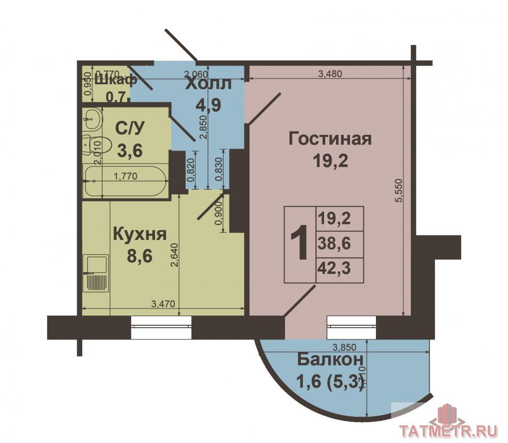 Продажа / Квартиры, Казань, Магистральная улица, 2 900 000 Продается однокомнатная квартира по улице Магистральная 18а в Советском районе.Квартира находится на седьмом этаже.... - 21