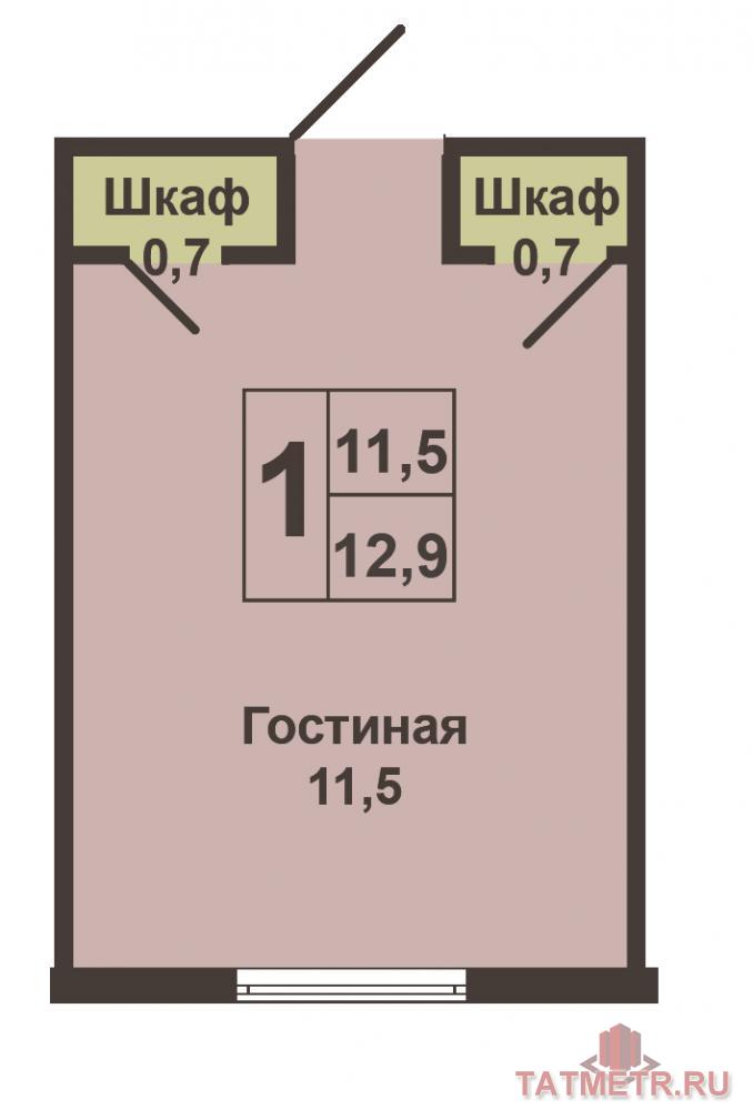 Зеленодольск, город, ул. Северная 5.Продается хорошая, очень теплая комната в блоке на среднем этаже, свободная от... - 8