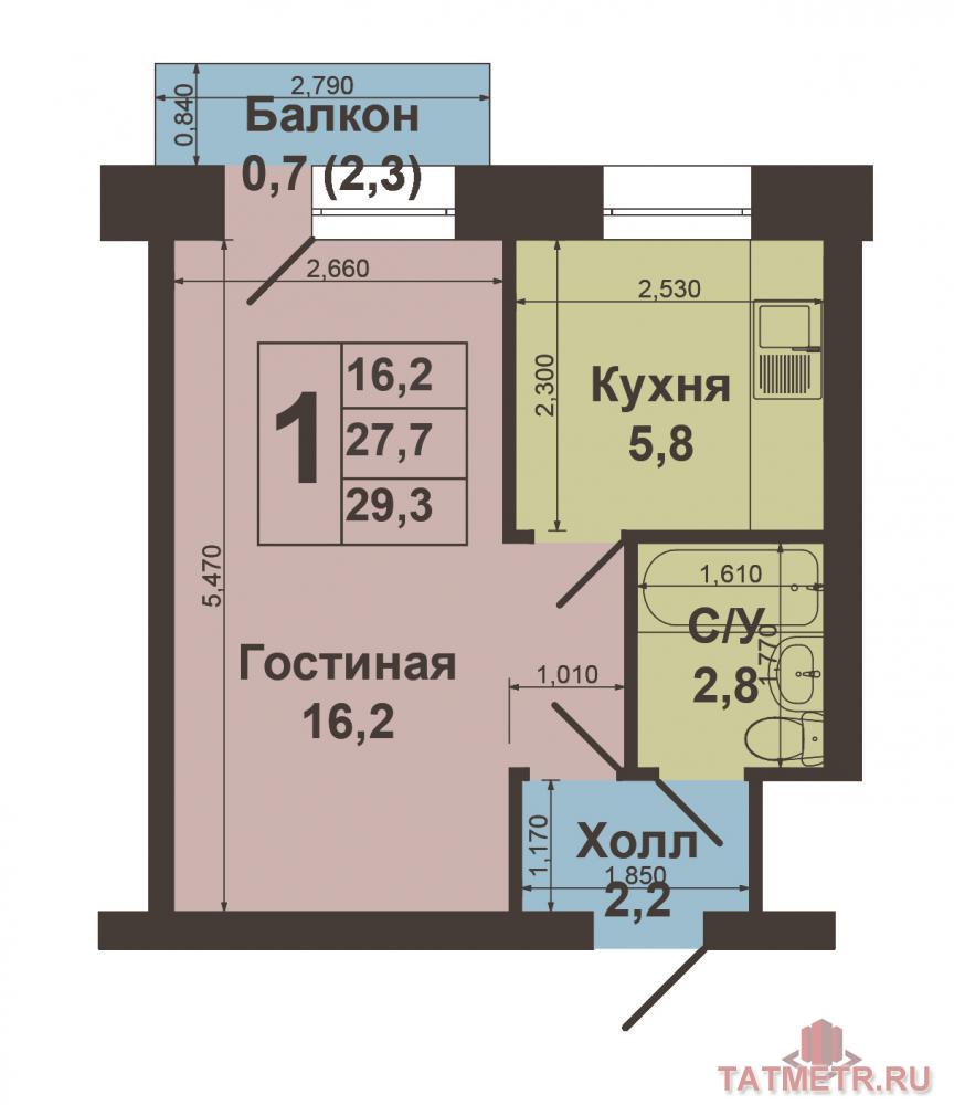 Продажа / Квартиры, Казань, Беломорская улица, 1 850 000 Продается 1комнатная квартира по адресу: ул. Беломорская 35 а . Пятый этаж 5-тиэтажного кирпичного дома. Общая... - 9