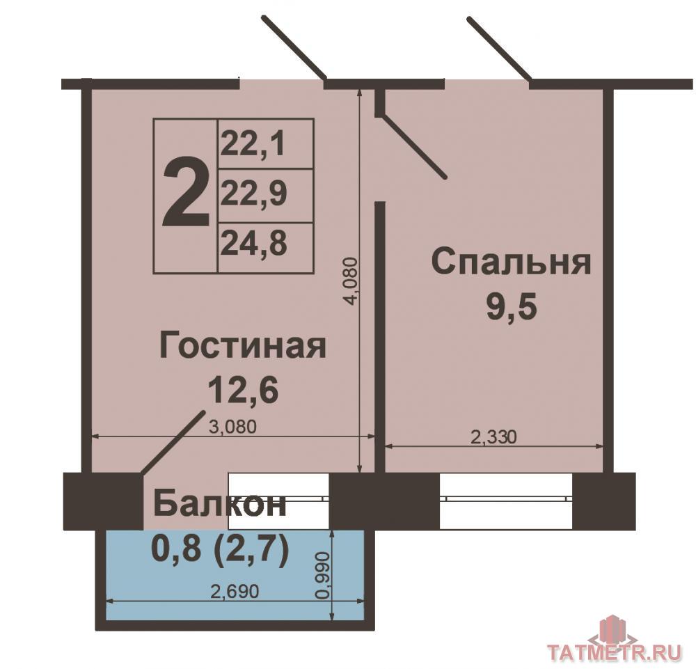 Продажа / Комнаты, Казань, Восстания улица, 1 140 000 Интересное предложение для тех, кто ищет жилье в самом востребованном районе города и не готов переплачивать!... - 8