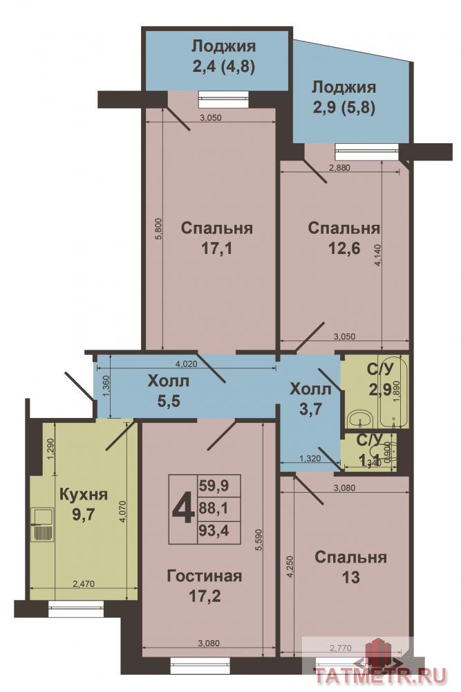 Продажа / Комнаты, Казань, Минская улица, 880 000 г.Казань, Советский район, ул.Минская д.52 продается комната в 4-х комнатной коммунальной квартире. Год постройки... - 4
