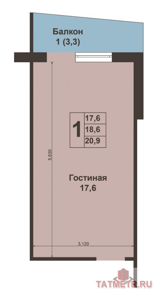 Продажа / Комнаты, Казань, Чишмяле улица, 1 090 000 Продается комната с добротным ремонтом и балконом в достойной 4к-квартире на 2/10 этаже панельного дома 1992г... - 8