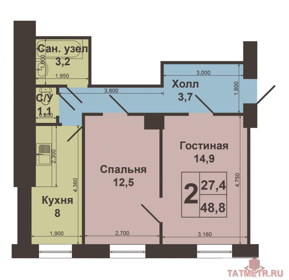 Продажа / Квартиры, Казань, Маяковского улица, 3 380 000 Вахитовский район, ул. Маяковского, д.28. Предлагаем Вашему вниманию 2к квартиру в историческом центре Казани.... - 7