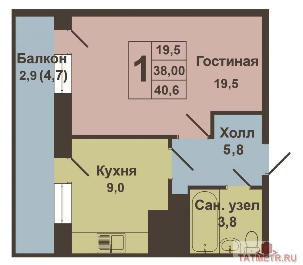 Продажа / Квартиры, Казань, Зилантовская улица, 2 150 000 Казань. Кировский район, Зилантовская, д. 18. ЖК «Салават Купере» продаю 1-к квартиру на 17 этаже 18 этажного дома.... - 8