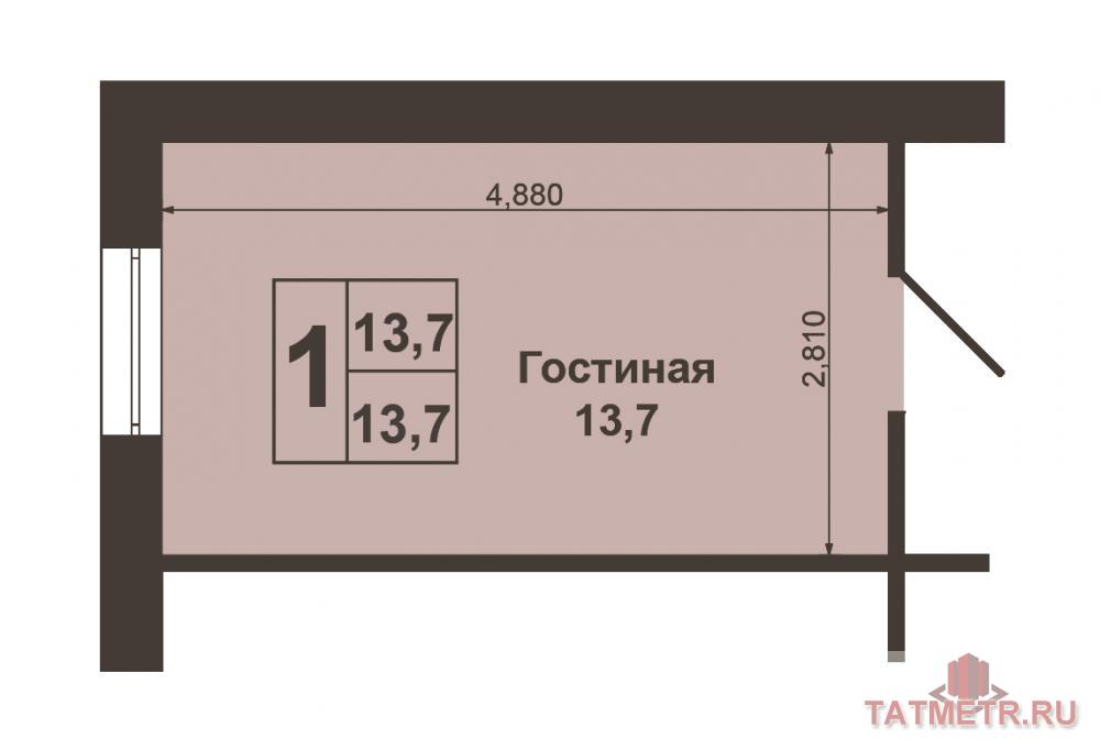 Казань. Ново-Савиновский район, продается Комната со статусом Квартиры по ул. Маршала Чуйкова, д63 на 7ом этаже, год... - 5