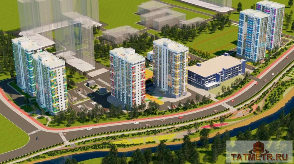 Продажа / Квартиры, Казань, Зирекле улица, 3 056 028 Продается двухкомнатная квартира площадью 47.29 кв.м. в жилом комплексе 'Green'. Это новый жилой комплекс от... - 1