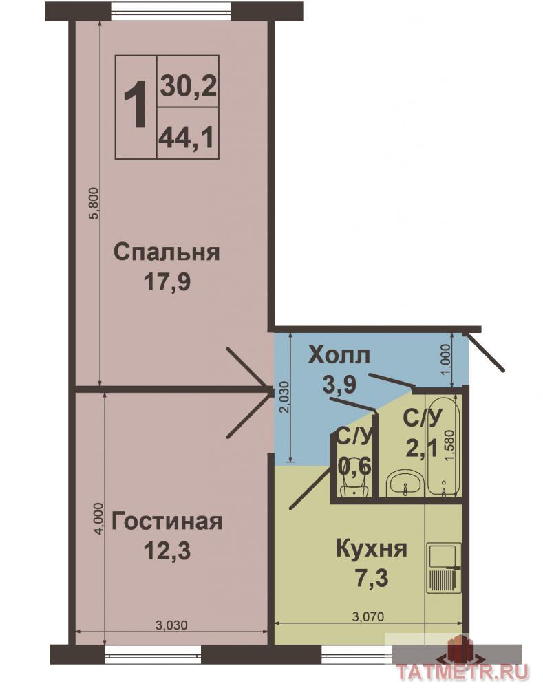 Продажа / Квартиры, Казань, Рихарда Зорге улица, 2 550 000 Советский район, ул. Рихарда Зорге, д. 25. Продаю 2К квартиру в крупноблочном теплом доме. Распашонка. Квартира в... - 9