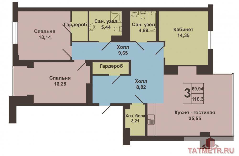 Продажа / Квартиры, Казань, Достоевского улица, 12 000 000 Вахитовский район, улица Достоевского, дом 66 ( по Зинина дом 17).В самом центре города Казань, представляем к... - 17