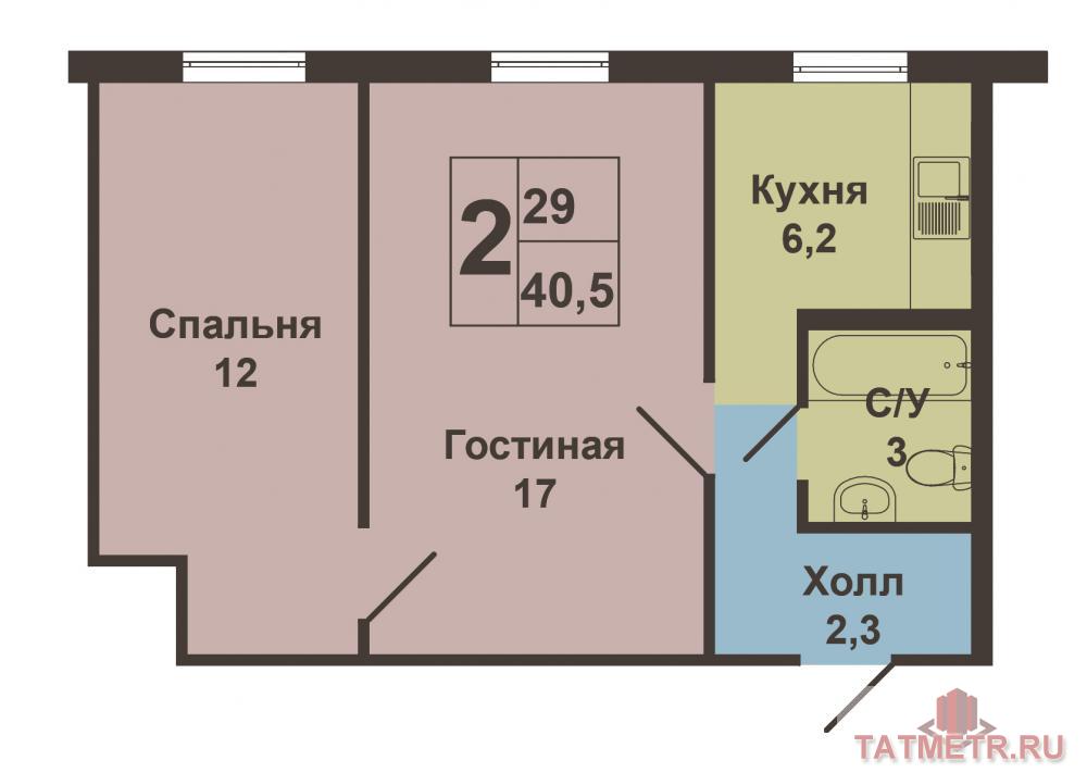 Продажа / Квартиры, Казань, Ибрагимова проспект, 2 480 000 Ново-Савиновский район, ул. Ибрагимова, д.11. В самом перспективном районе через дорогу от метро Северный Вокзал... - 10