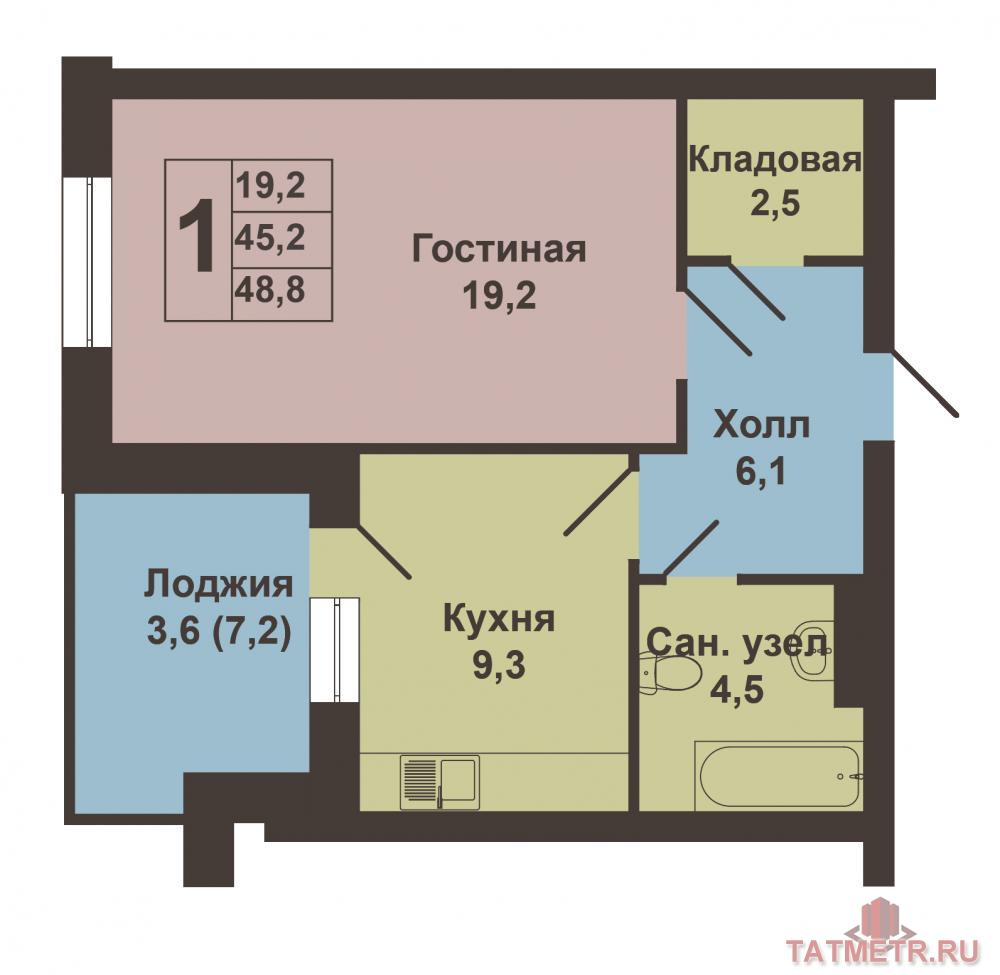 Продажа / Квартиры, Казань, Дубравная улица, 3 600 000 Продам однокомнатную квартиру в Приволжском районе на ул.Дубравная,30, ЖК ЭКОПАРК ДУБРАВА! Квартира продается с... - 11