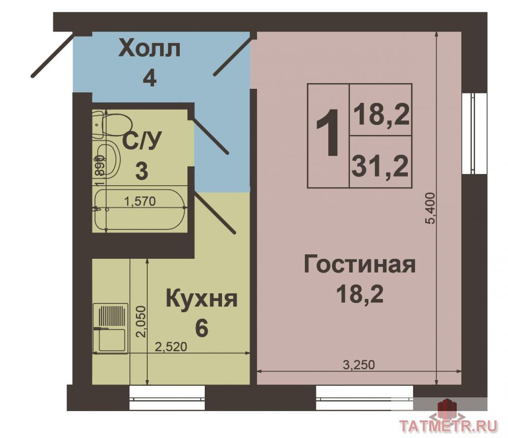 Продажа / Квартиры, Казань, Братьев Касимовых улица, 2 270 000 Отличное предложение! Продам однокомнатную квартиру в самом оживленном и развитом Приволжском районе, по... - 9