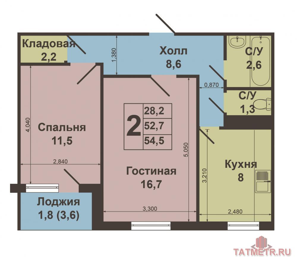 Продажа / Квартиры, Казань, Маршала Чуйкова улица, 3 050 000 Супер предложение! Выставлена на продажу отличная квартира, расположенная на 3 этаже 9-ти этажного дома по адресу... - 3