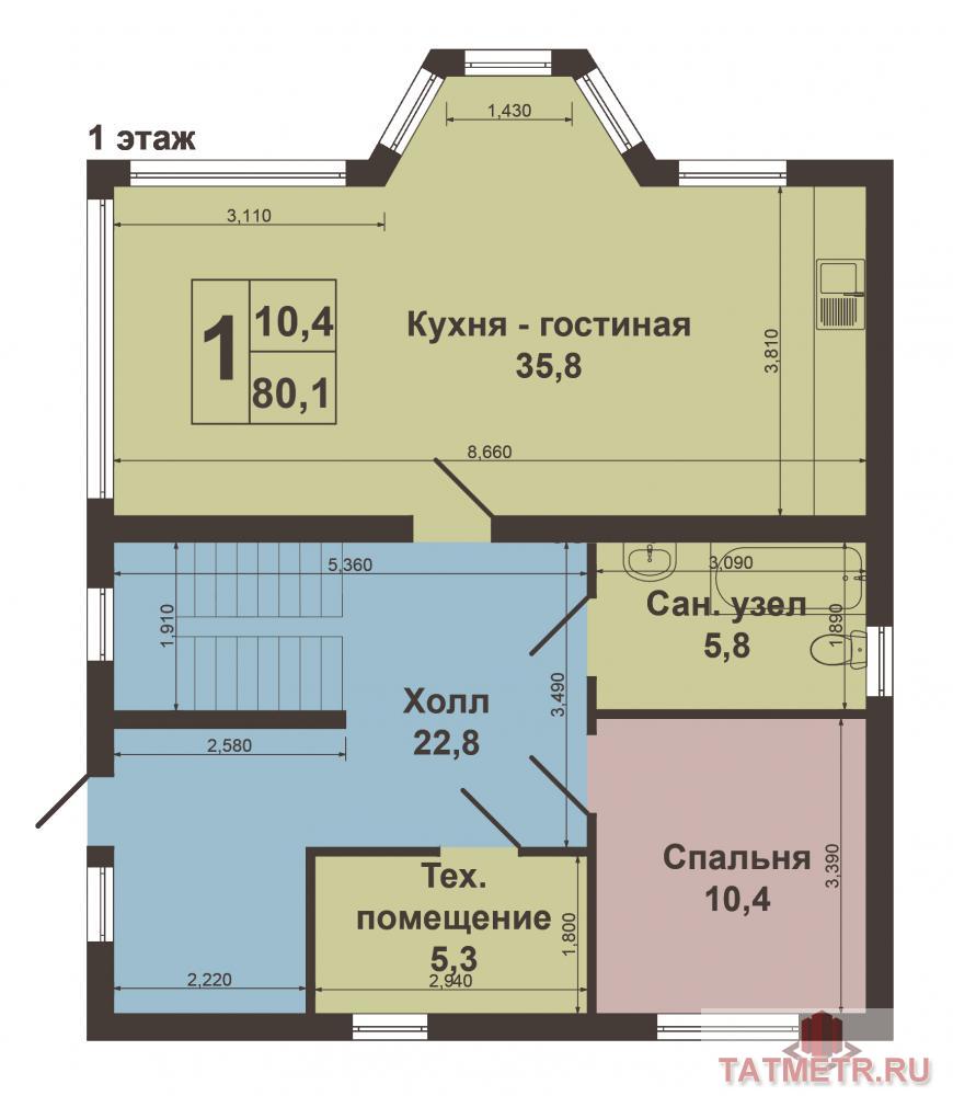 Лаишевский район, Тетеево, снт 'Приволжское'. Новый дом в престижном месте возле леса. Дом каркасный, построен  в... - 4