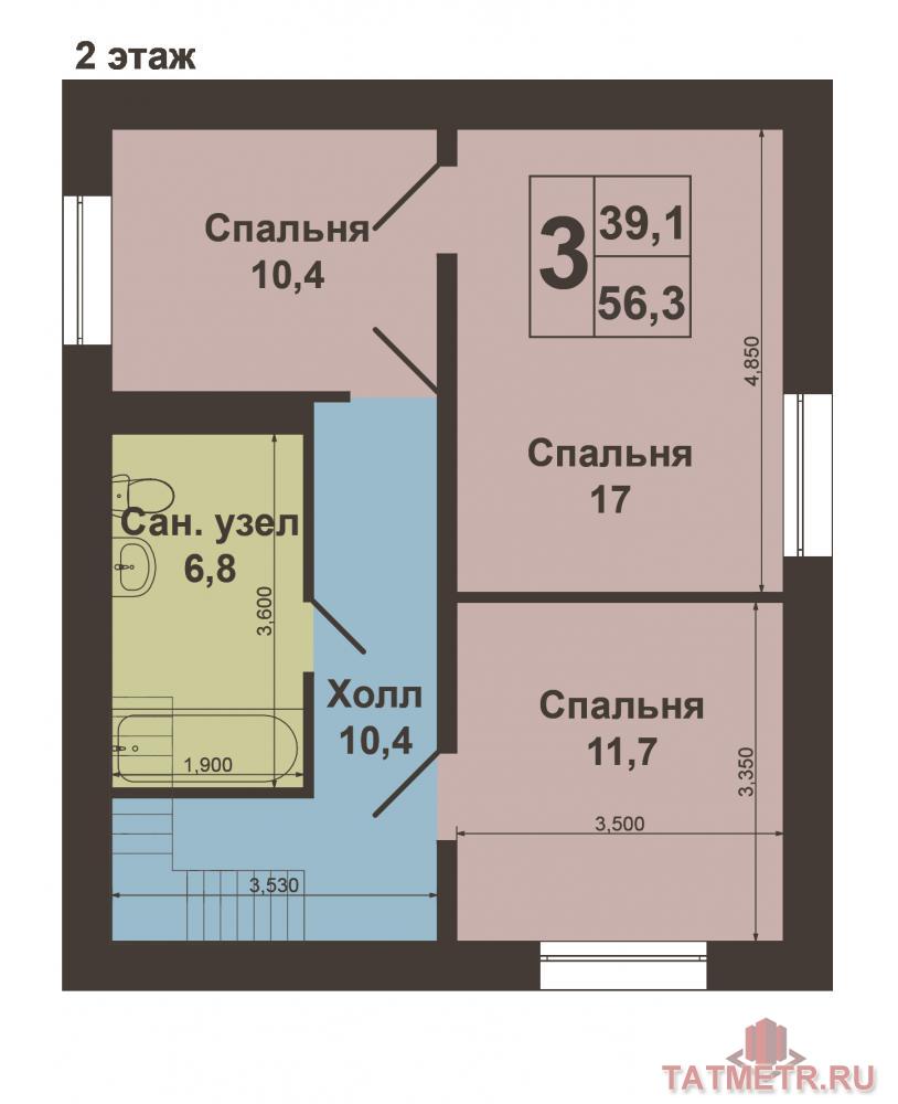Продажа / Дома и коттеджи, Песчаные Ковали, Лесная улица, 8 000 000 Продается двухэтажный кирпичный дом в с. Песчаные Ковали, Лаишевский район. Общая площадь 109 кв.м., участок 14, 6... - 9