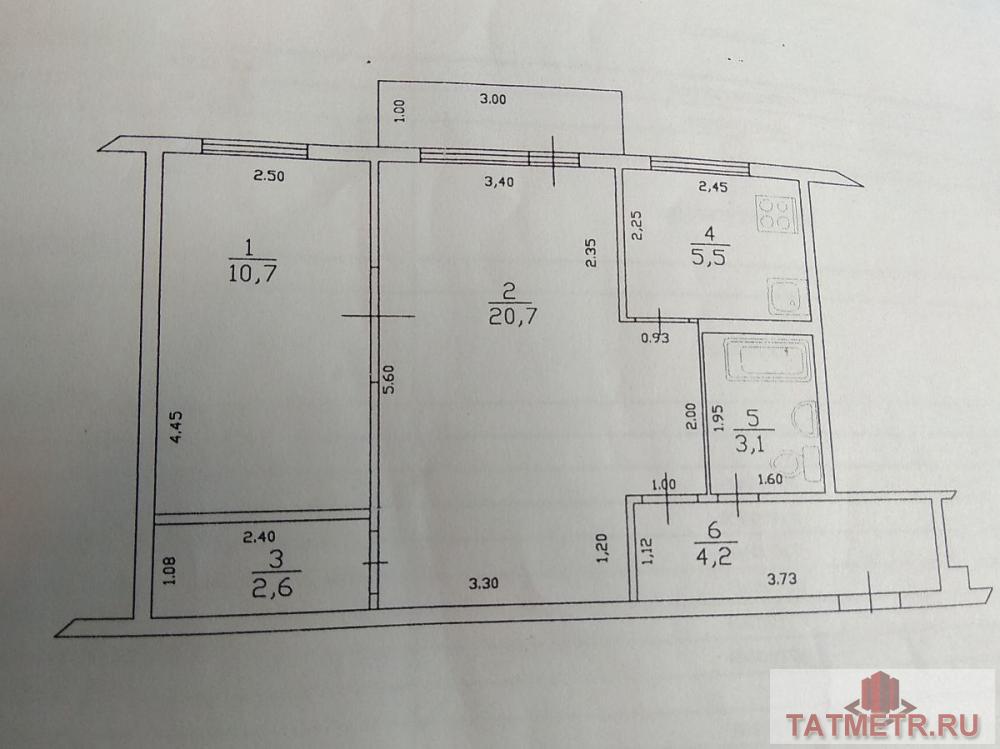 Продажа / Квартиры, Казань, Горьковское шоссе, 2 319 000 Продаем замечательную 2х комнатную квартиру общей площадью 49,8 кв.м. Дом кирпичный, после капитального... - 12
