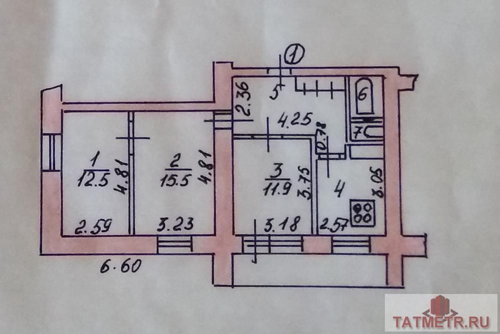 Продажа / Квартиры, Казань, Чистопольская улица, 4 300 000 Продается 3-х комнатная квартира, Новосавиновский район, ул.Чистопольская д.3 СРОЧНАЯ ПРОДАЖА! ЦЕНА СНИЖЕНА! Общая... - 1