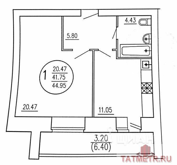 Продажа / Квартиры, Казань, Галимджана Баруди улица, 3 600 000 Продаю 1-к улучшенку в московском районе по улице Баруди д 18. Дому 5 лет, кирпичный, огороженный двор. В квартире... - 11