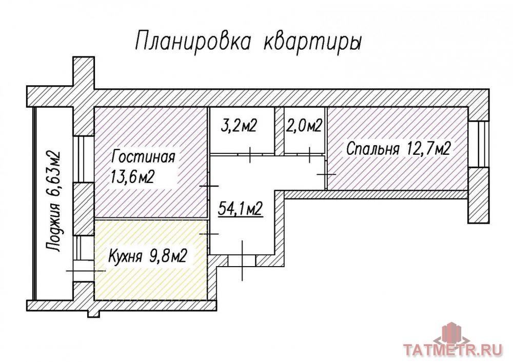 Продажа / Квартиры, Казань, Аметьевская Магистраль улица, 3 899 000 Интересное предложение! Квартира в новом сданом доме в ЖК «Садовое кольцо», с улучшенной черновой отделкой, не...