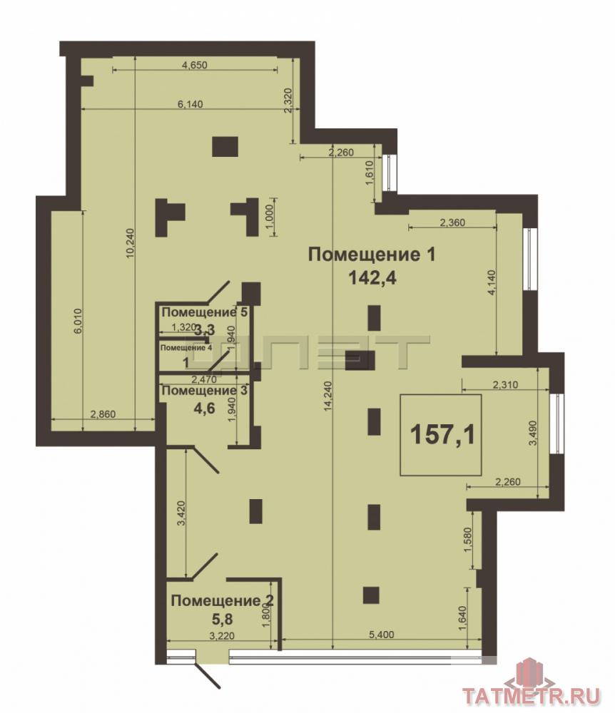 Коммерческая / Аренда / Офисы, Казань, Альберта Камалеева проспект, 133 450 Сдается в аренду помещение свободного назначения площадью 157,96 кв.м. в Советском районе ЖК '21 век'. Помещение... - 7