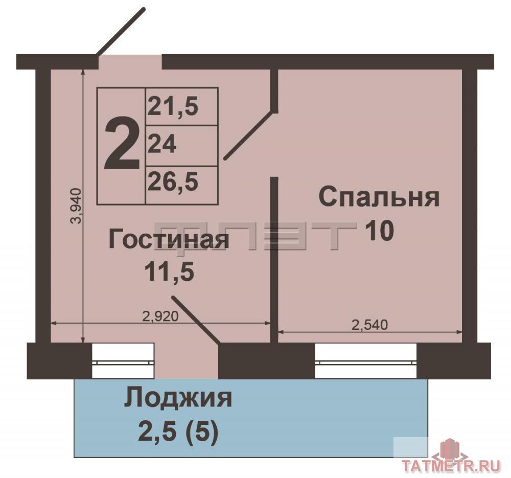 Продажа / Квартиры, Казань, Техническая улица, 1 300 000 г.Казань, ул.Техническая д.35, однокомнатная гостинка площадью 21, 50м.кв. Кирпичный дом, этаж 4/5. Две комнаты 11,... - 8
