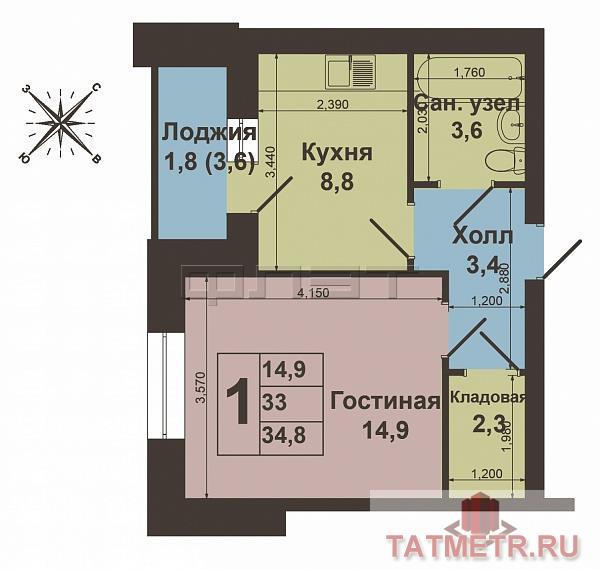 Продажа / Квартиры, Песчаные Ковали, Насосная улица, 1 454 640 Продается однокомнатная квартира в жилом комплексе ' Янтарный берег', который расположен в живописном месте с... - 6