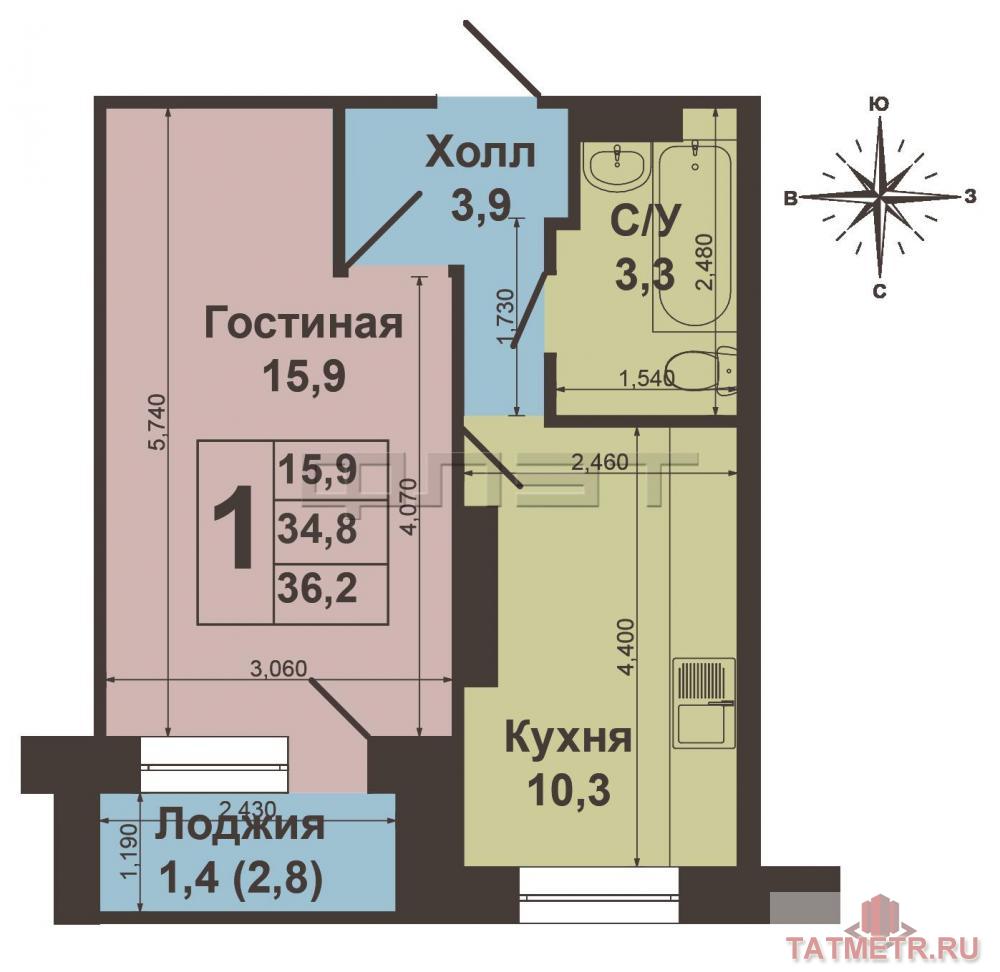 Продажа / Квартиры, Казань, Мало-Московская улица, 2 890 000 Продается 1 комнатная квартира на ул.Мало-Московская д.26 (рядом улицы Клары Цеткин, Столярова ) квартира 36м , не... - 6