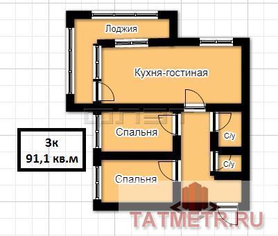 Продажа / Квартиры, Казань, Профессора Камая улица, 10 350 000 Приволжский район, ул. Профессора Камая, 12. На продаже уникальная 3К квартира с потрясающим видом с лоджии на озеро... - 1