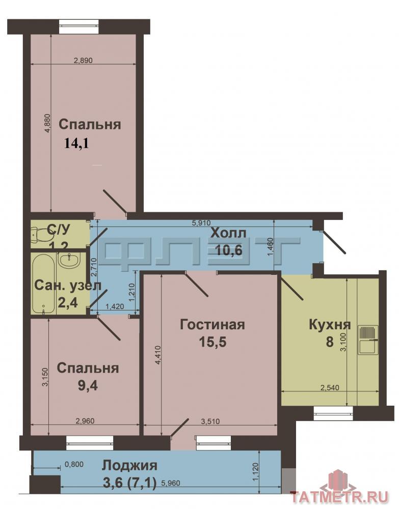 Продажа / Квартиры, Казань, Карбышева улица, 4 000 000 Приволжский район, ул. Карбышева (Парина). В самом экологически чистом районе г.Казани продаётся уютная 3 -х... - 8