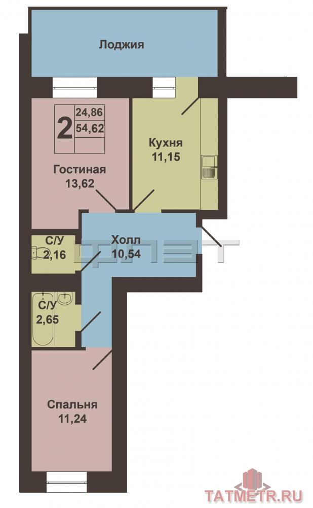Продажа / Квартиры, Казань, Николая Ершова улица, 4 650 000 В Советском районе города Казани по ул. Н. Ершова 62Д в ЖК «ArtCity» продается квартира премиум класса в новом доме с... - 8