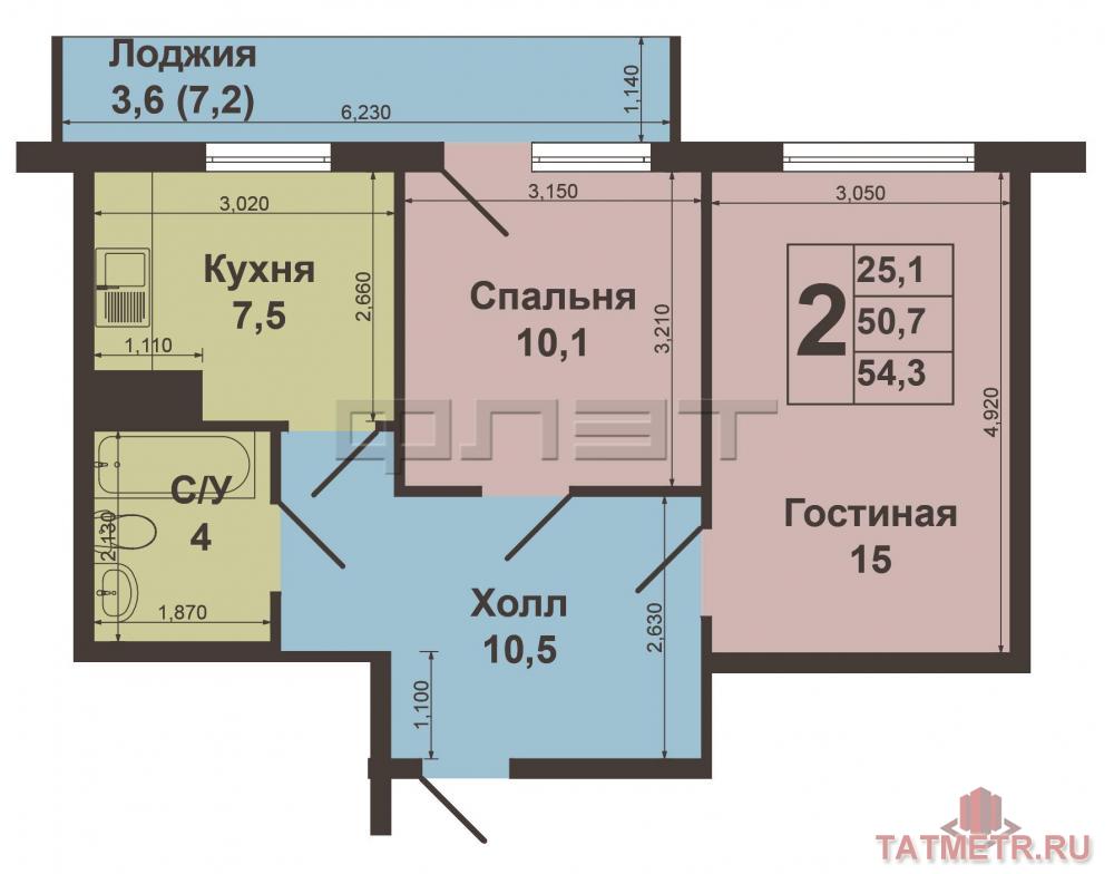 Продажа / Квартиры, Высокая Гора, Мичурина улица, 2 700 000 с. Высокая Гора, ул. Мичурина, д.2. Квартира расположена на 2 этаже 5-ти этажного дома 1990 года постройки. Оцените... - 18