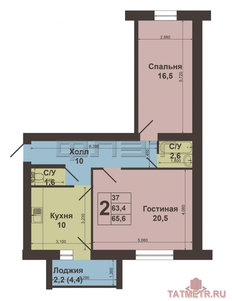 Продажа / Квартиры, Высокая Гора, Мичурина улица, 2 999 000 Высокогорский район, ул.Мичурина Продается просторная, светлая двухкомнатная квартира 61, 2 кв.м. улучшенной... - 8