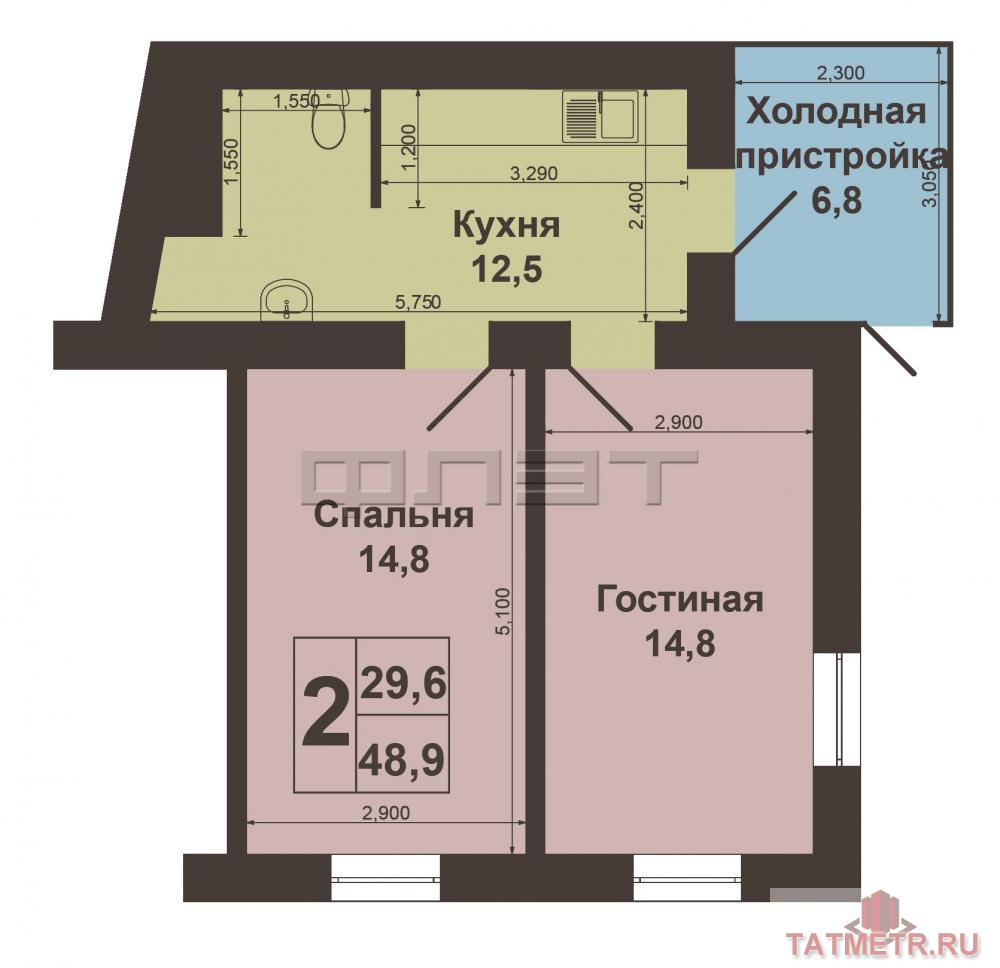 Авиастроительный район, ул. Рижская.  Продается часть дома с отдельным входом, на участке 2 сотки. На участке есть... - 7