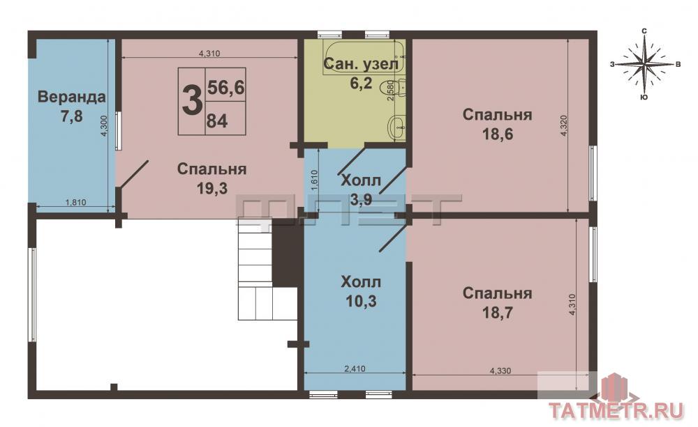 Продажа / Дома и коттеджи, Казань, Залесная улица, 10 500 000 Представляем вашему вниманию дом в коттеджном поселке «Лесная Слобода». Элитный поселок расположен в Кировском районе... - 13