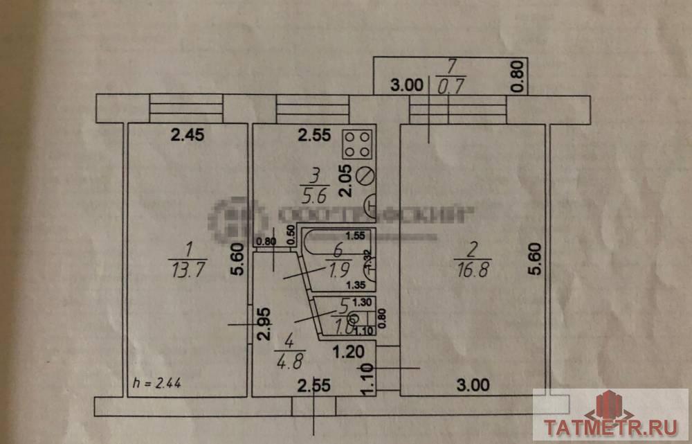 Продажа / Квартиры, Казань, улица Лейтенанта Красикова, 2 850 000 Предлагаем Вашему Вниманию 2- комнатную квартиру в Кировском районе пос.Юдино ул.Лейтенанта Красикова,дом 4....