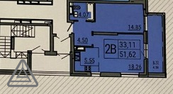 Продается 2-х комнатная квартира общей площадью 52 кв.м на 19 этаже, находящееся по адресу ул. Чистопольская 88 ЖК... - 12