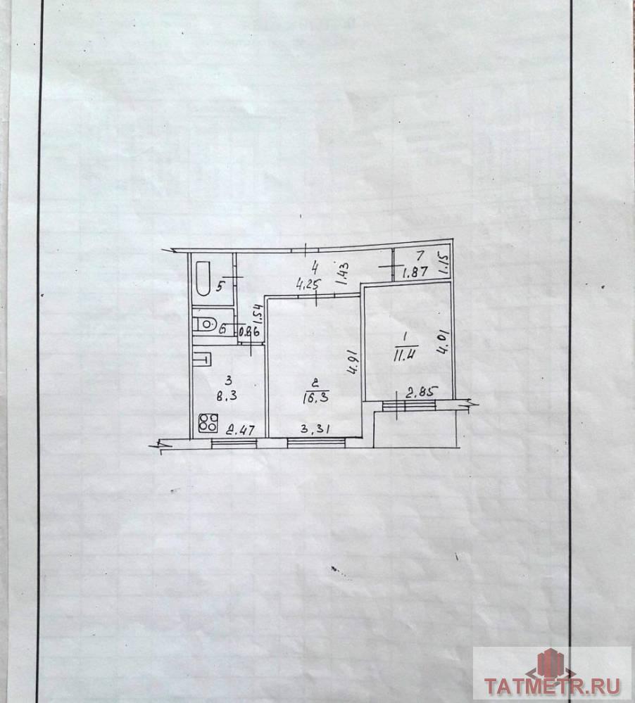 Казань г, Ново-Савиновский, улица Фатыха Амирхана 26, 2 комн., общ. пл. 50.6 кв.м., жил.пл. 27.7 кв.м., комнаты... - 13