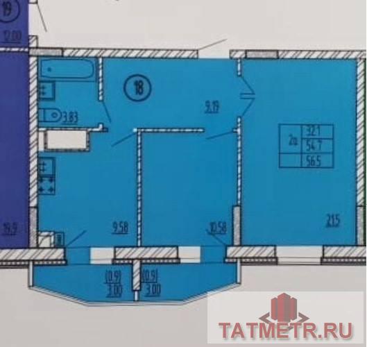 Продажа / Квартиры, Усады, Счастливая, 4 590 000 Внимание! Вашему вниманию предлагается отличная двухкомнатная квартира общей площадью 56,8 кв.м. в современном ЖК... - 9