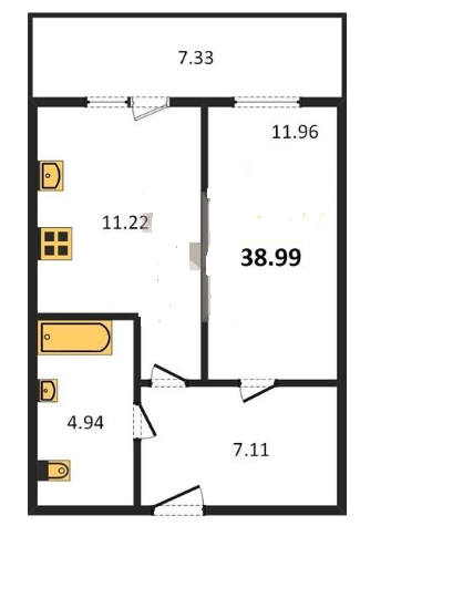 Продажа / Квартиры, Казань, 3 256 445 В продаже 1-комнатная квартира (стр) корп 2 оч 2 ЖК «Красное яблоко» по ул. Лукина г. Казань Квартира сдается в...