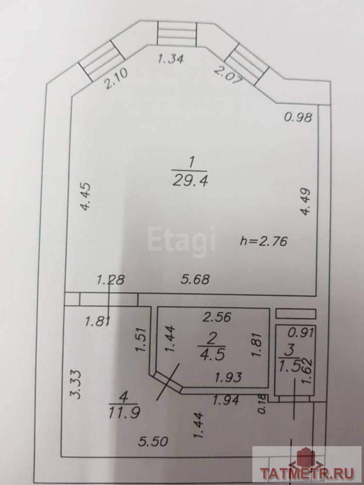 Продажа / Квартиры, Казань, Лево-Булачная улица, 9 999 999 ВНИМАНИЕ! ОТЛИЧНОЕ ПРЕДЛОЖЕНИЕ В СОВРЕМЕННОМ ДОМЕ С ВИДОМ НА КРЕМЛЬ!!! Предлагаем Вашему вниманию 1-комнатную... - 4