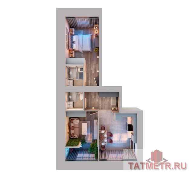 Продажа / Квартиры, Казань, улица Азата Аббасова, 4 090 000 Двухкомнатная квартира в 10 минутах от центра Казани в ЖК “Весна2” Жить в мегаполисе в окружении зеленых деревьев с...