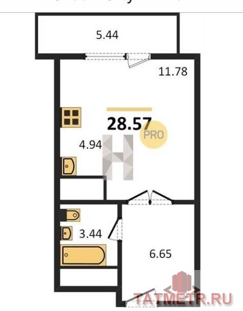 Продажа / Квартиры, Казань, улица Ахмета Галеева, 2 971 280 Продается шикарная студия на 18-м этаже. Из окон открывается шикарный вид на акваторию реки Казанки, на три моста...