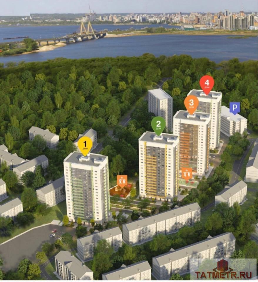 Продажа / Квартиры, Казань, улица Ахмета Галеева, 2 971 280 Продается шикарная студия на 18-м этаже. Из окон открывается шикарный вид на акваторию реки Казанки, на три моста... - 4