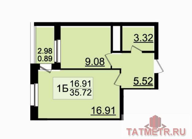 Продажа / Квартиры, Казань, 2 450 000 Продается видовая 1-ка квартира. Квартира в новом жилом комплексе в 20 минутах от центра. Живописное место с лесом,... - 1