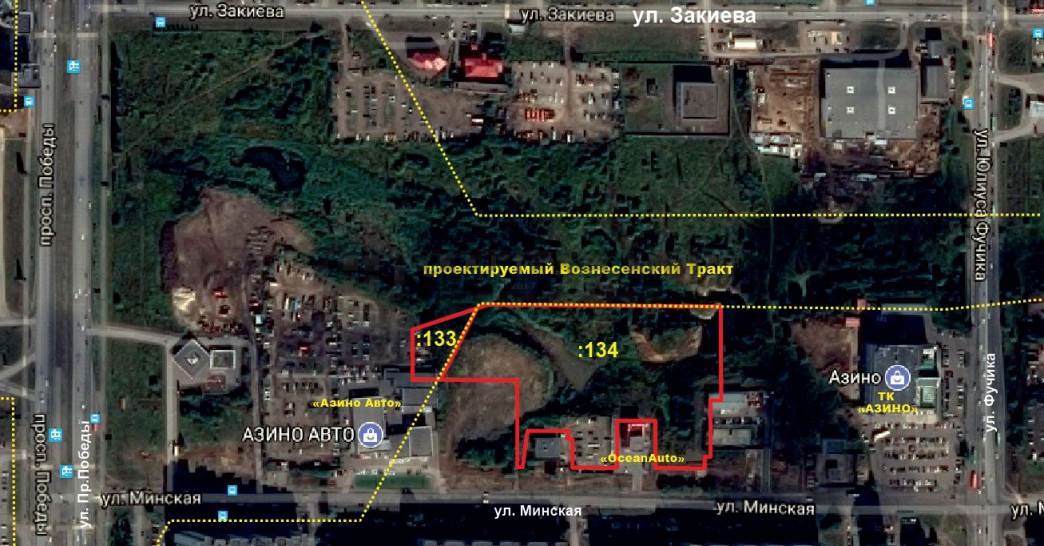 Продажа / Коммерческая / Land, Казань, Минская улица, 280 000 000 Земельный участок на улице Минская. Расположен рядом с автоцентром «Азино-авто» и торговым центром «Азино». Подъезд... - 1