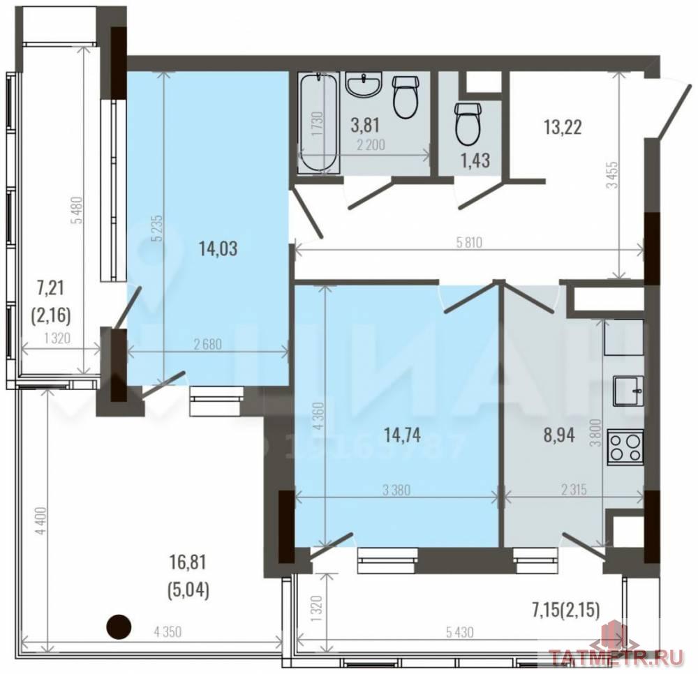 Продажа / Квартиры, Казань, 6 703 364 Продается 1-комнатная квартира, в строящемся доме, срок сдачи: II-кв. 2021, Плюсы района: -удобная транспортная... - 2