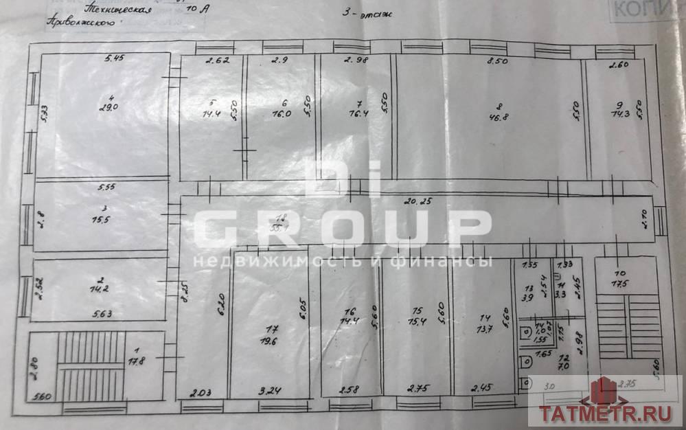 Продажа / Коммерческая / Office, Казань, Техническая улица, 55 000 000 Продается бизнес центр 1648 м² по улице Техническая , д, 10 — деловой центр с арендаторами; — кабинетная нарезка;... - 7