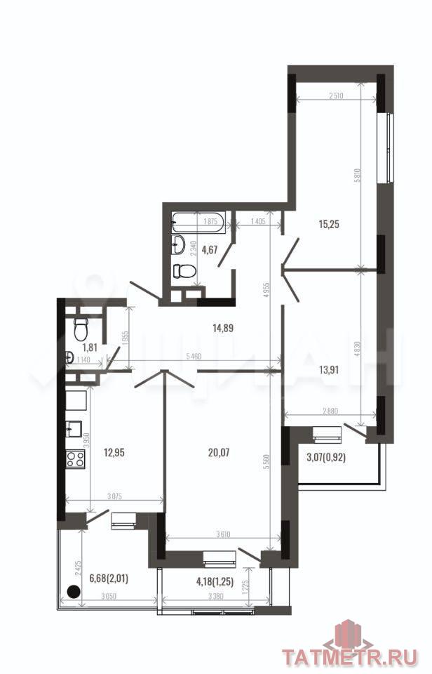 Продажа / Квартиры, Казань, 7 137 266 Продается 1-комнатная квартира, в строящемся доме, срок сдачи: II-кв. 2021, Плюсы района: -удобная транспортная... - 2