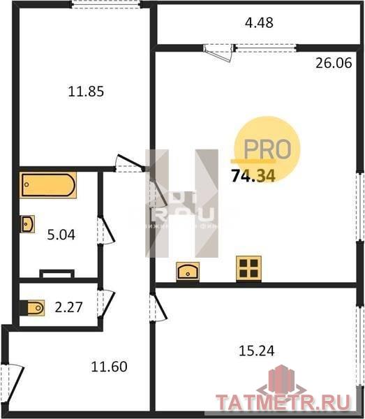 Продажа / Квартиры, Казань, Отрадная улица, 6 913 620 Жилой комплекс «Легенда» — это 6 первоклассных домов с удобным подземным паркингом, просторными подъездами и лифтами... - 1