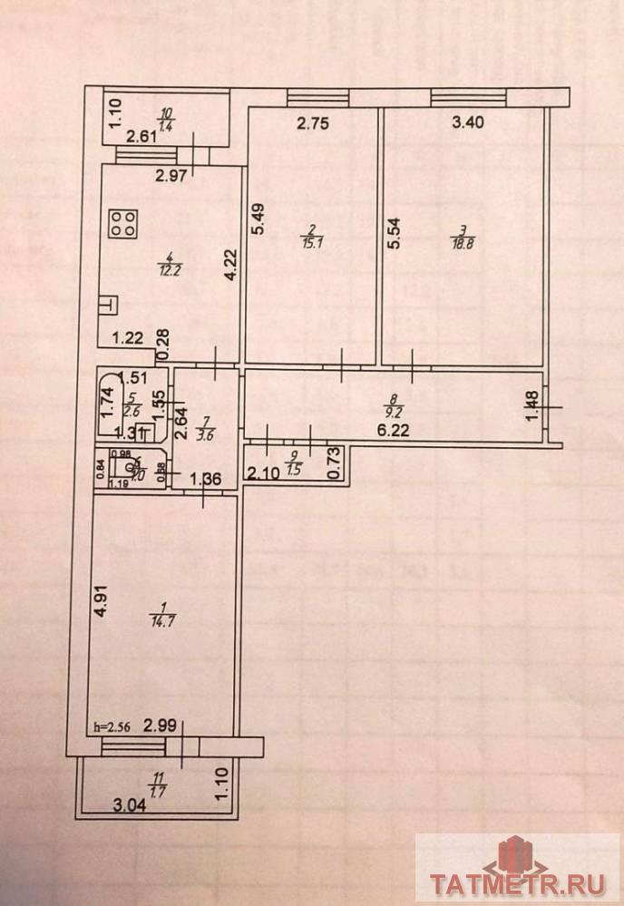 Продажа / Квартиры, Казань, улица Ноксинский Спуск, 5 810 000 Казань г, Советский, улица Ноксинский Спуск 39, м. Дубравная, 3 комн., общ. пл. 78.7 кв.м., жил.пл. 48.6 кв.м.,... - 18